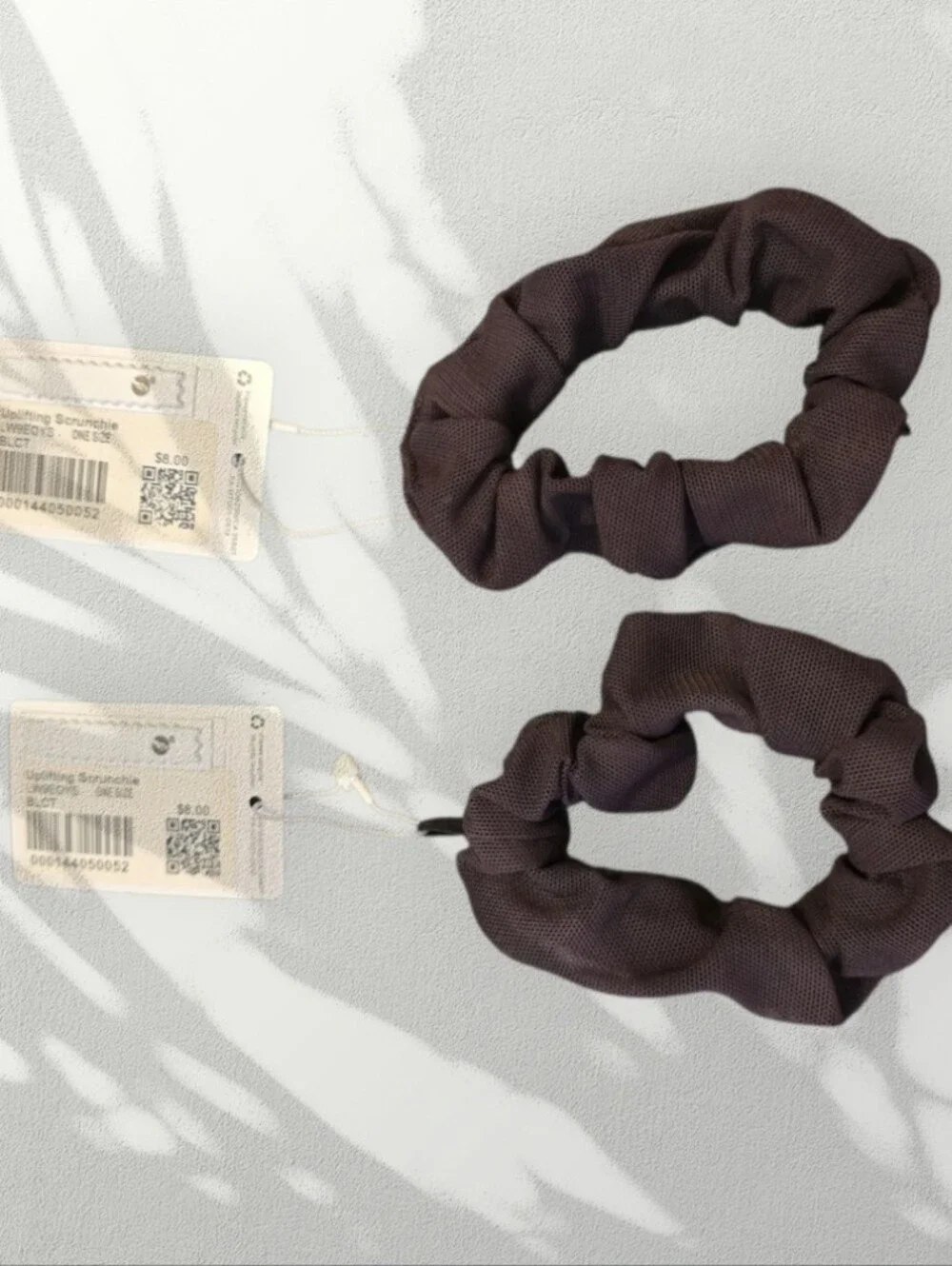 lululemon athletica Deep Brown Fabric Scrunchie Duo